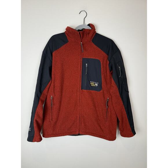Mountain Hardware Jacket Mens L Schoeller Nano Sphere Red Soft Shell Fleece - Picture 1 of 8